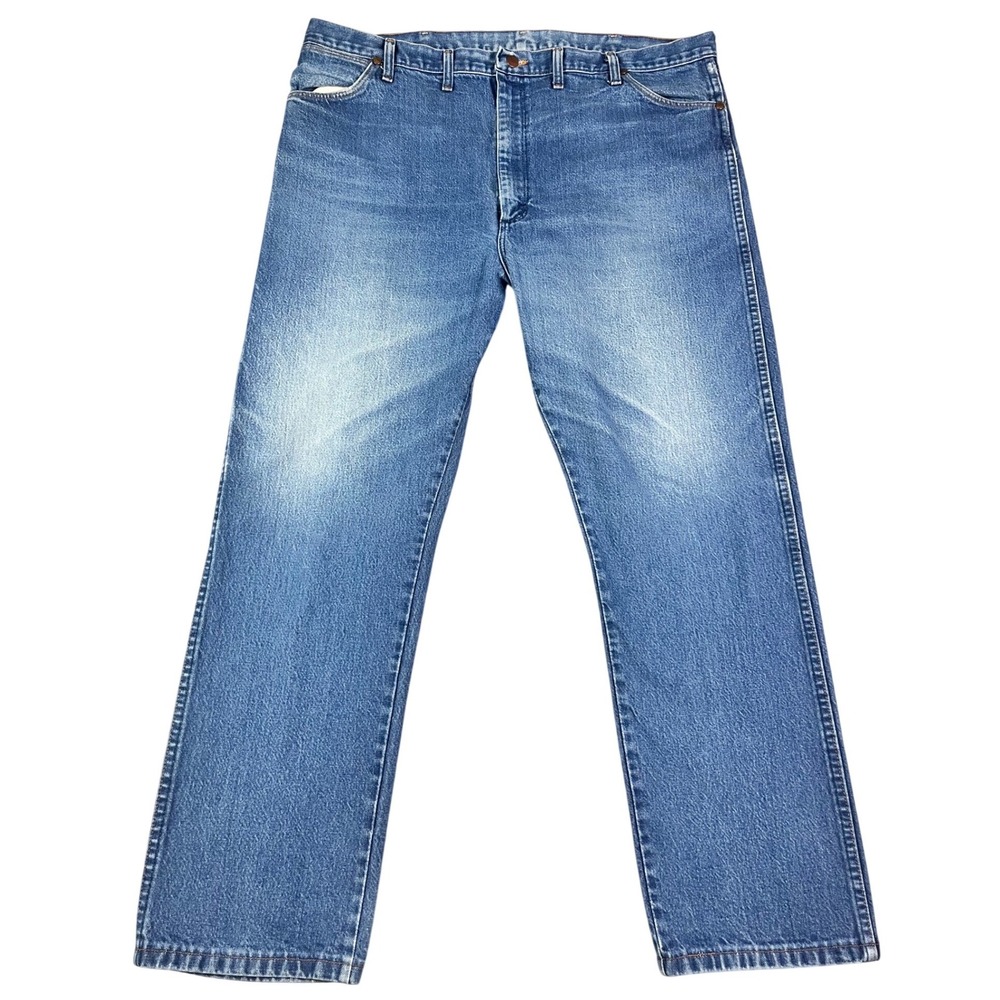 Wrangler 13MWZ Cowboy Cut Original Fit Jeans Mens 44x31* Blue Straight Leg EUC